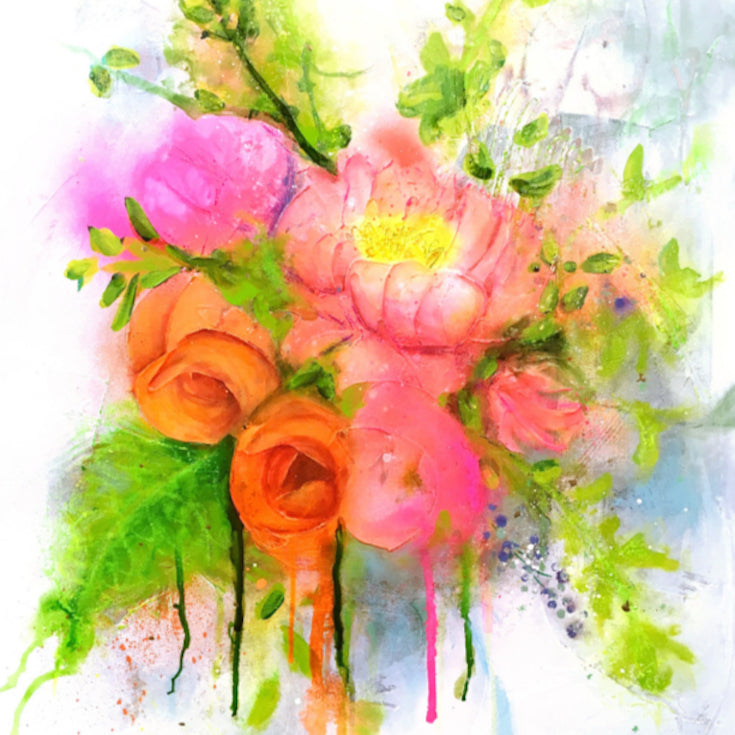 Floral, Botanica, Bouquet, Abstract bouquet, Floral Illustration
