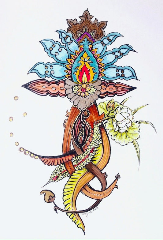 indian motif, motif indien, inspiration, boho decor, drawing, home decor, Edwidge De Mota, EdeMota