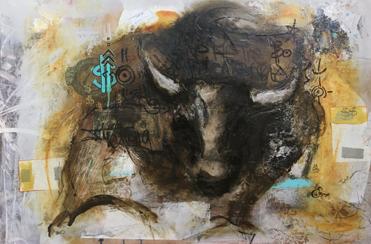 Bull, Taureau, Wall Street, Money, Money maker, Painting, Street art style
