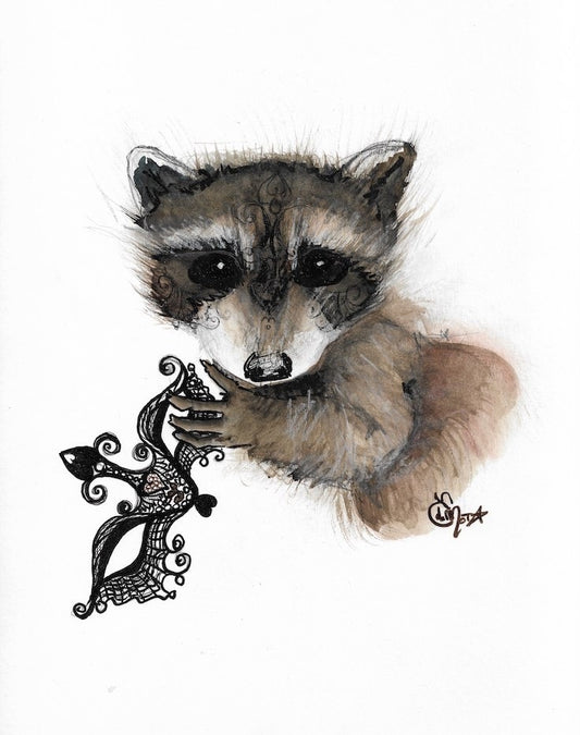 Raton laveur illustration, raccoon Illustration, Illustration, Watercolor, Aquarelle, Animal Totem, Animal Illustration, Cute raccoon artwork, Home decor, Cute home decor, boho decor, baby room decor, baby room illustration, chambre de bébé, Edemota, Edwidge De Mota, Artiste canadienne, artiste française