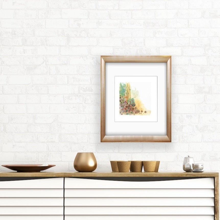 Abstract, australian inspiration, abstract landscape, nature colors, green, brown, beige, Edwidge De Mota, Edemota,
