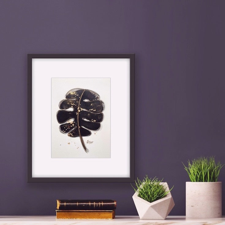 Feuille exotique noire .1