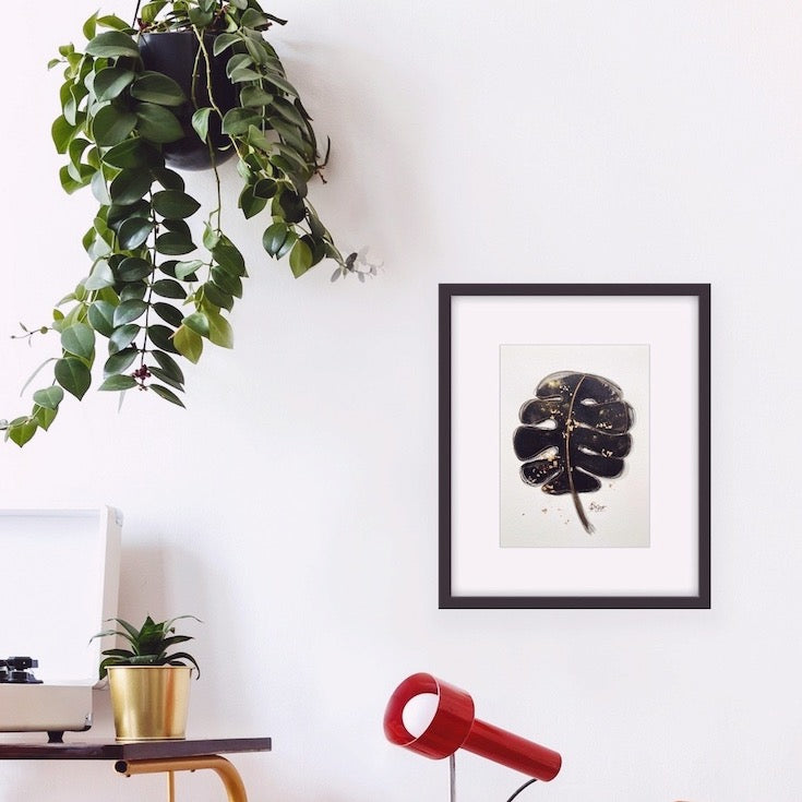 Feuille exotique noire .1