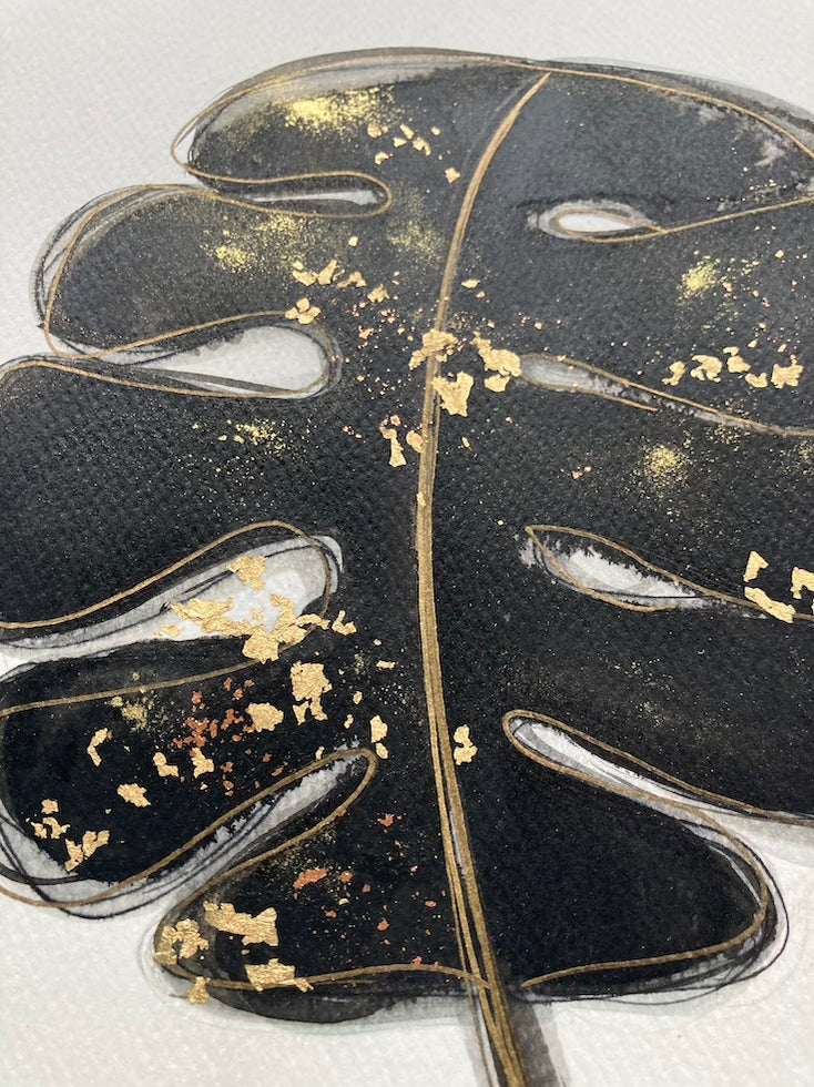 Feuille exotique noire .1