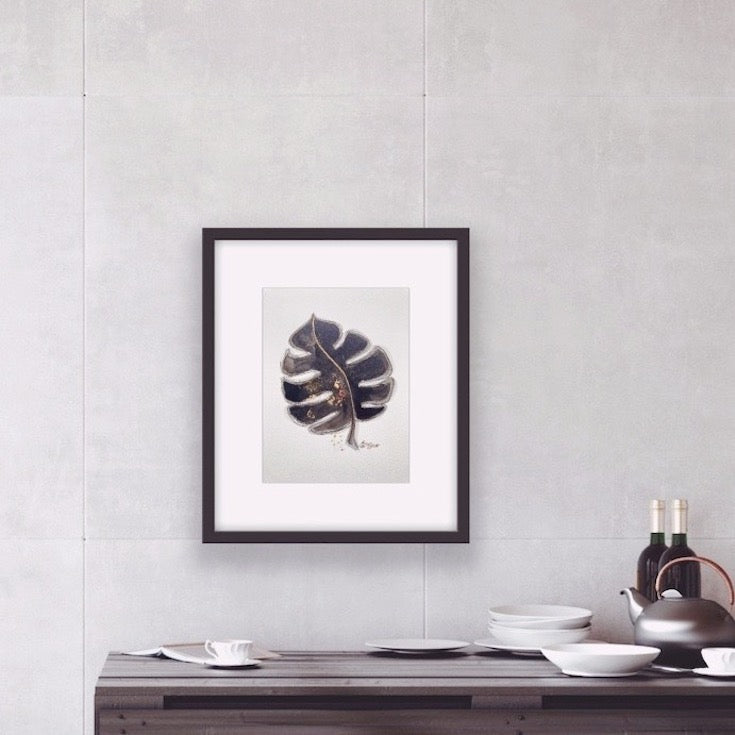 Feuille de palmier noire .1