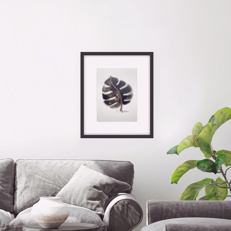 Feuille de palmier noire .1