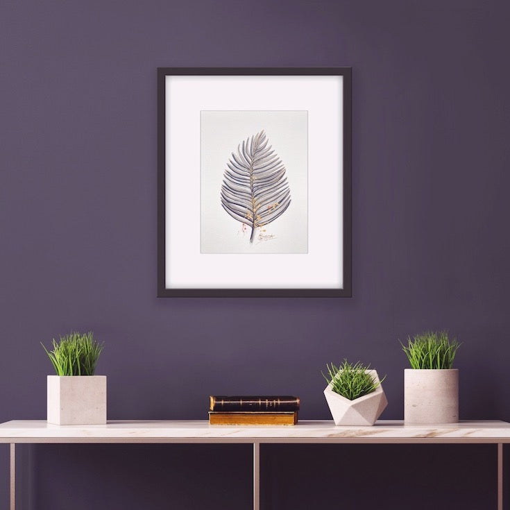 Feuille de palmier noire .2