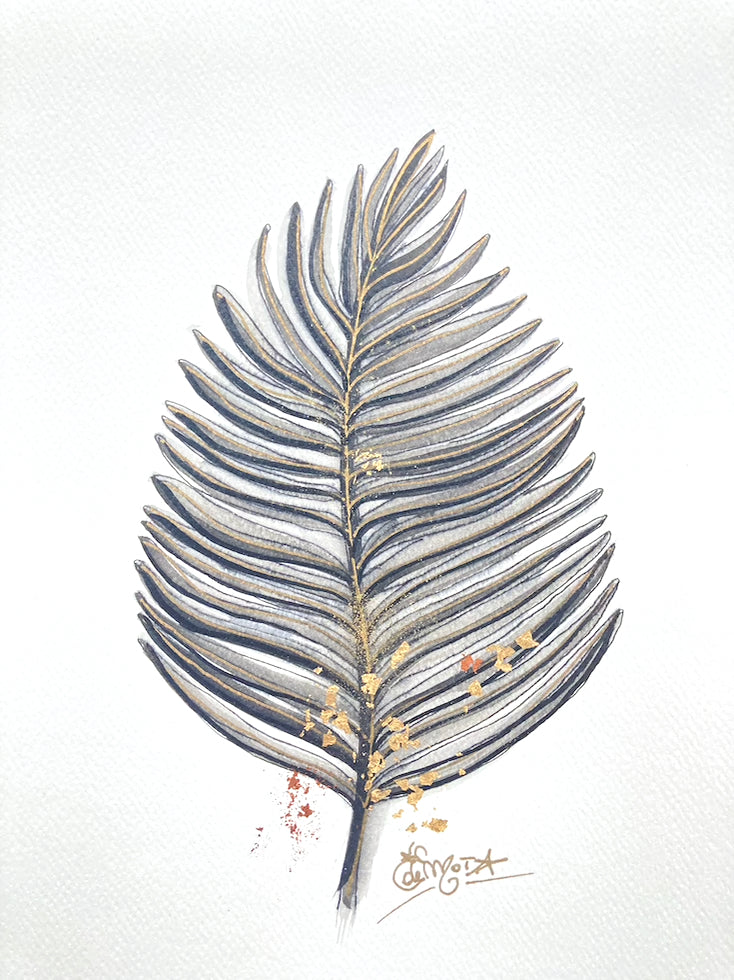 Feuille de palmier noire .2