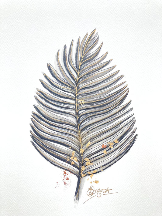 Feuille de palmier noire .2