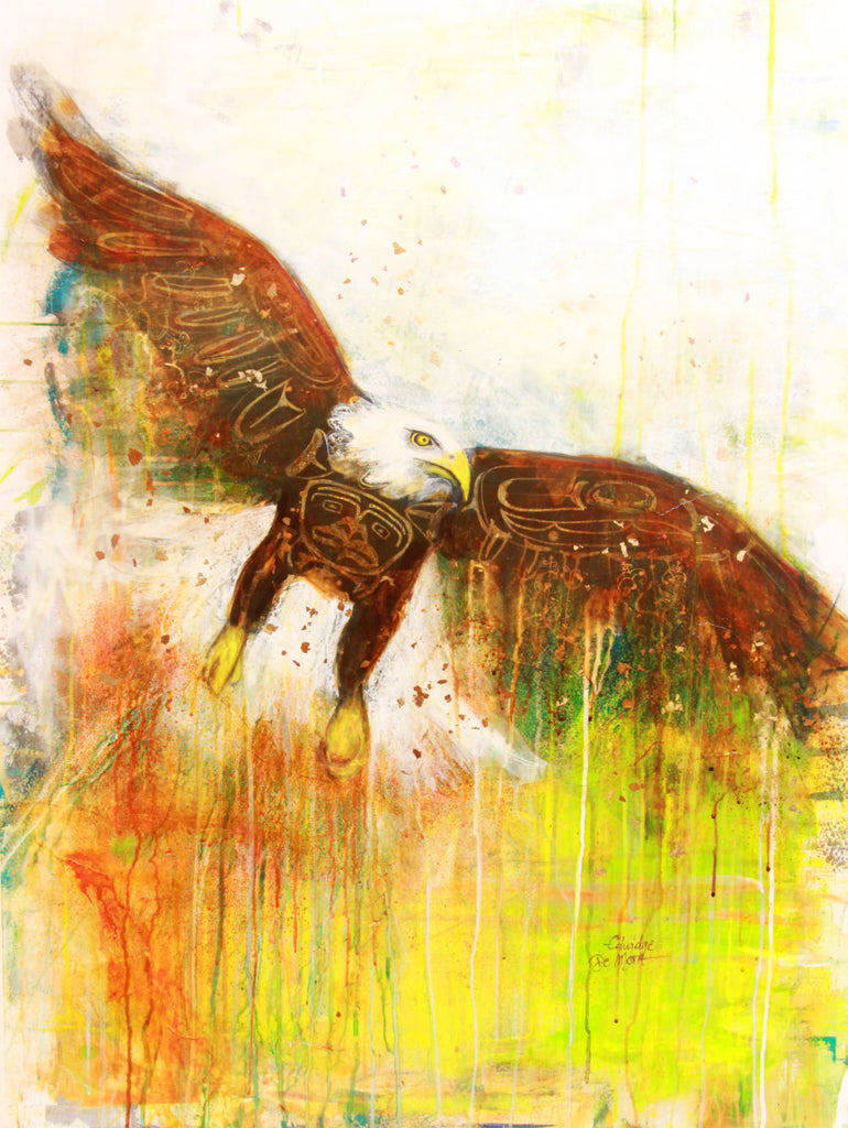 aigle, eagle, painting, artwork