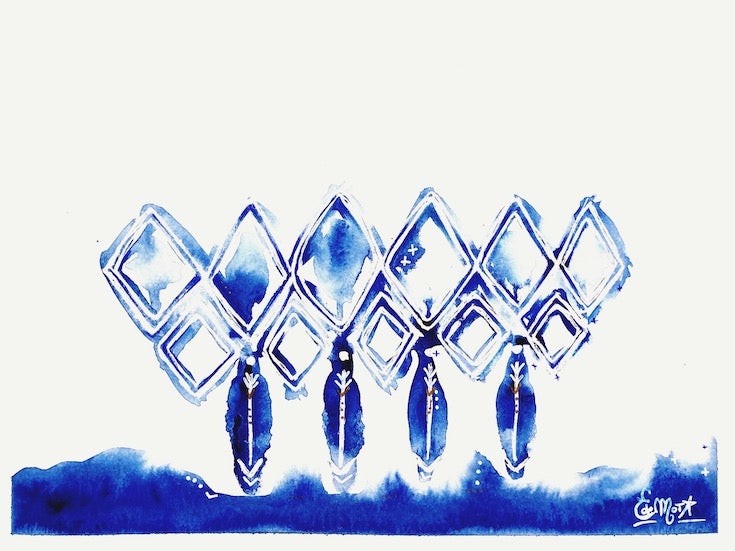 Indigo, Blue, Shibori, Japanese inspiration, pattern, waves, japanese waves 